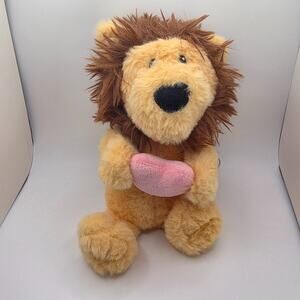 Target GiggleScape Lion Plush Holding Pink Heart Valentine 2024